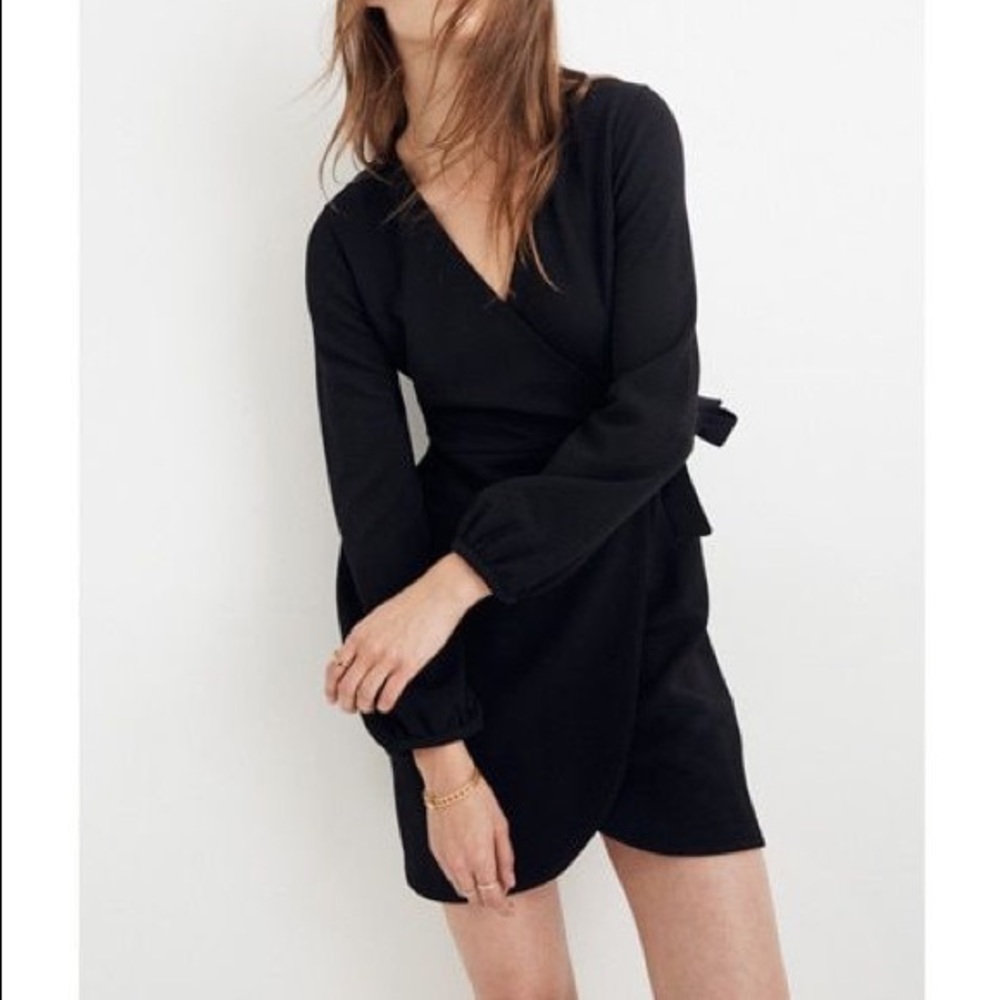 Madewell texture and thread faux wrap dress